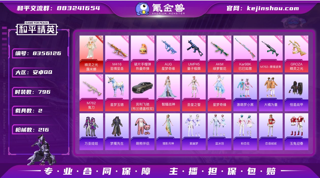 实名: 可修改 时装数: 796 载具数:...
