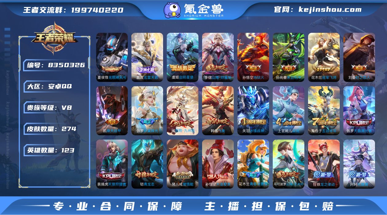 实名: 可修改 贵族等级: V8 英雄数:...