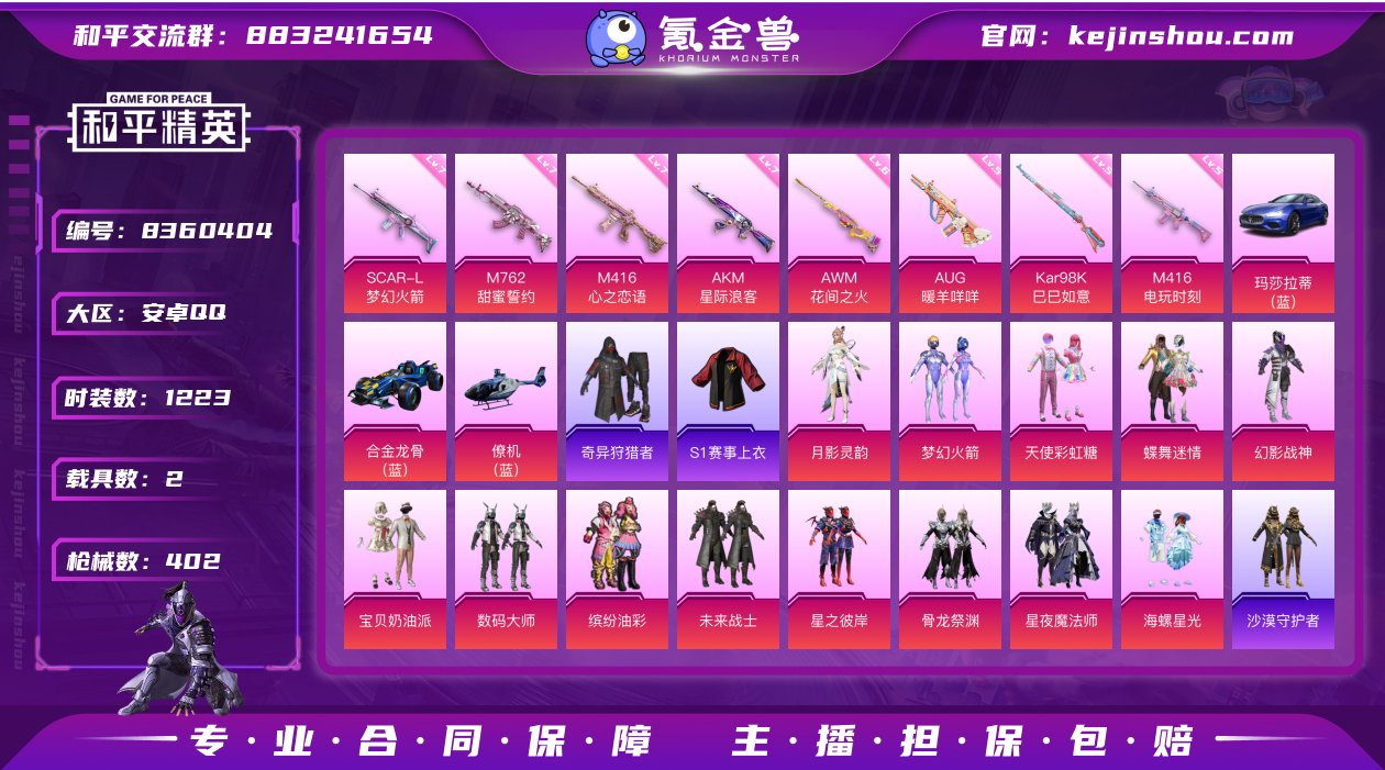 实名: 可修改 时装数: 1223 载具数...