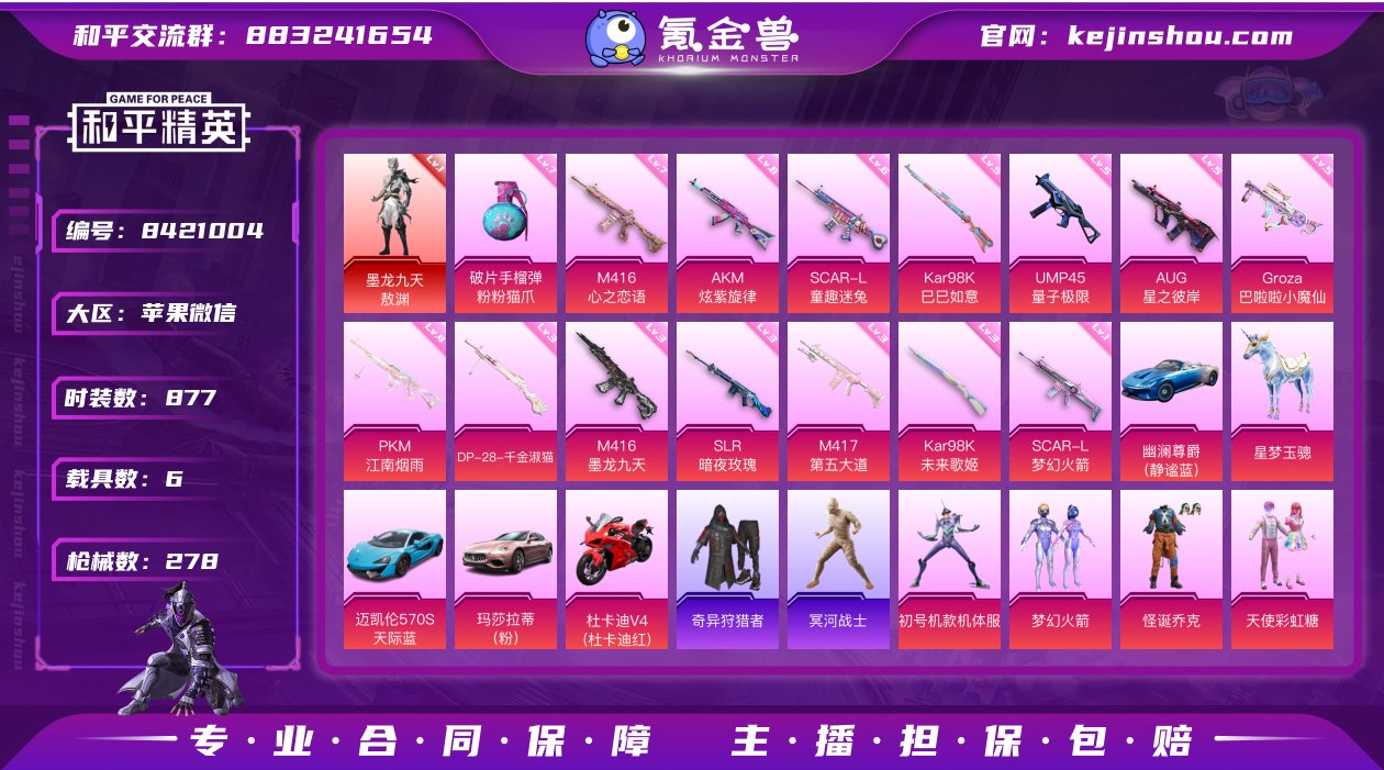 实名: 可修改 时装数: 877 载具数:...