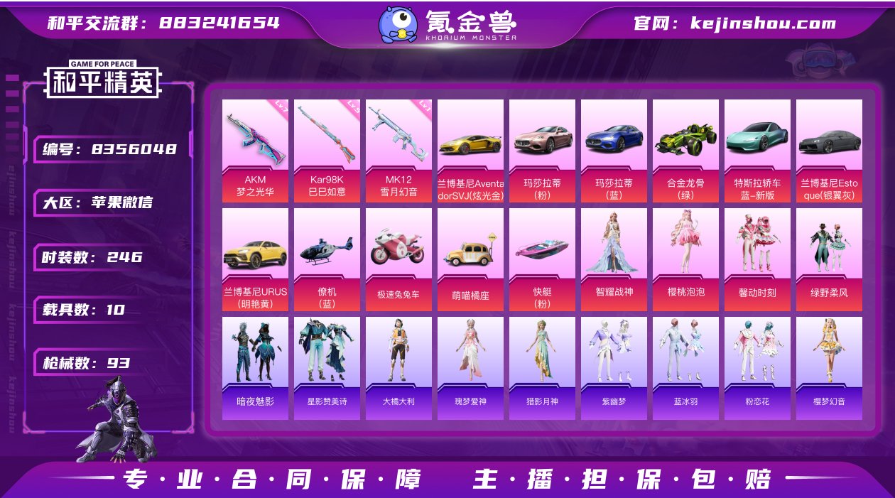 实名: 可修改 时装数: 246 载具数:...