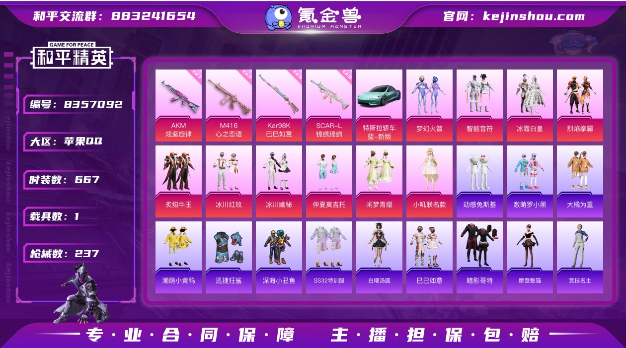 10粉装 4特效枪 1载具 16印记 可二...