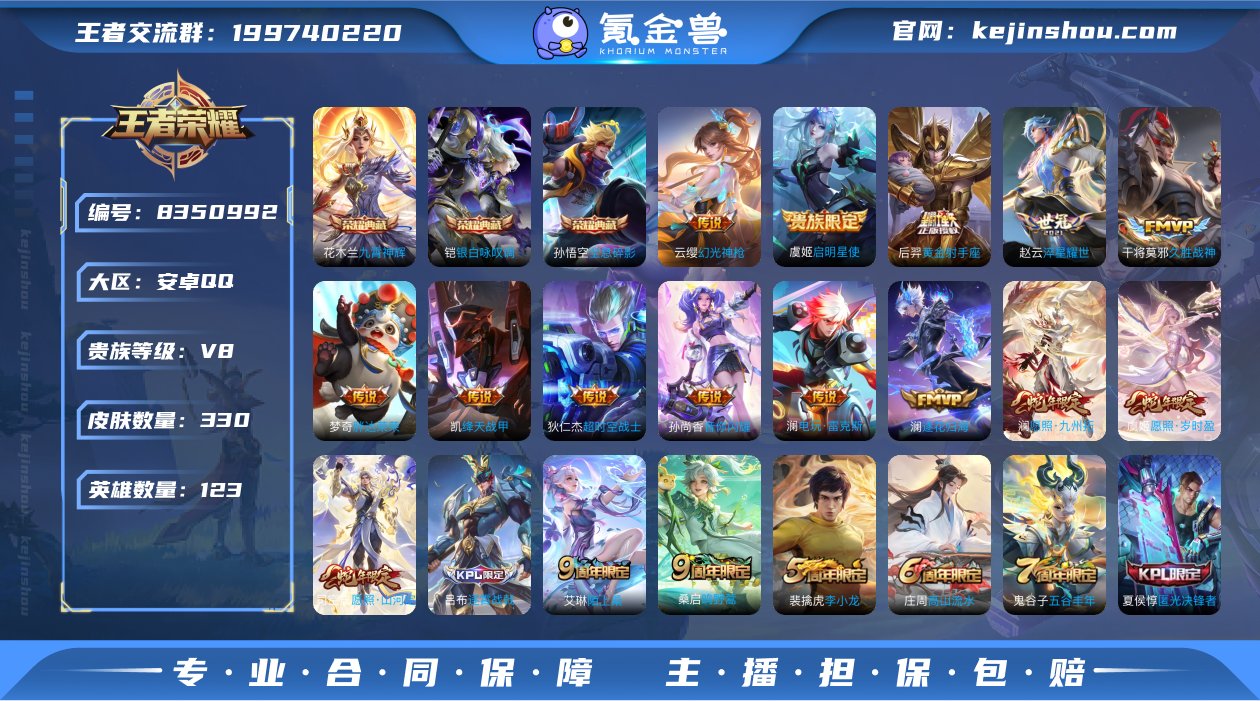 实名: 可修改 贵族等级: V8 英雄数:...