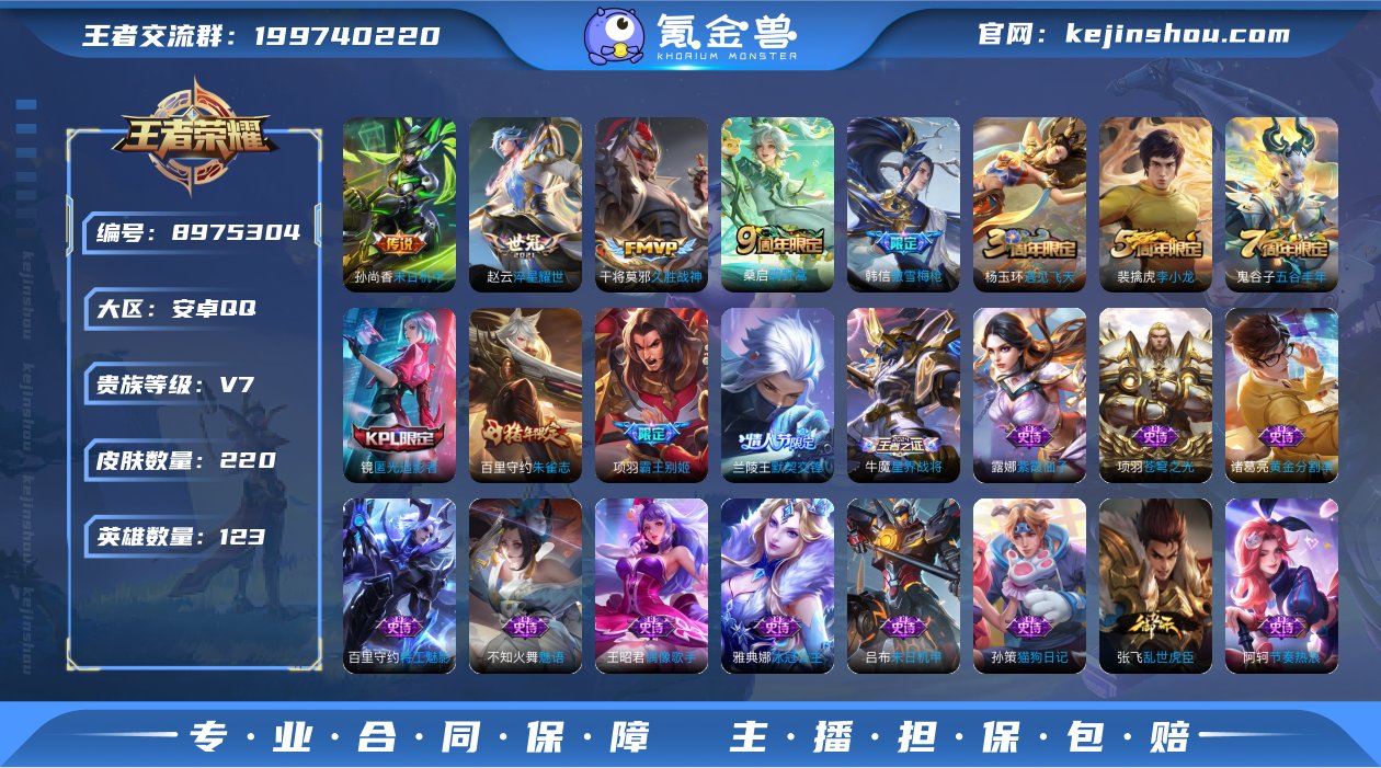 MWZ100994【220皮肤5传说V7】...