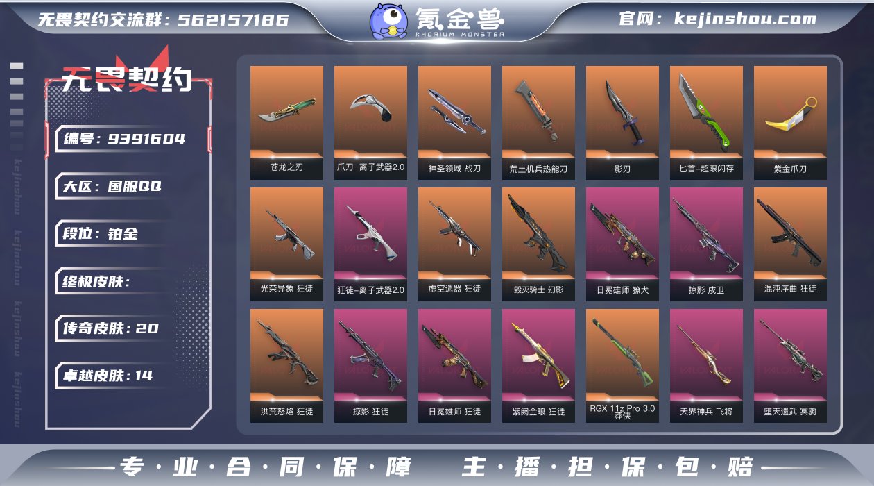 20橙皮 14紫皮 94皮肤 19英雄 1...