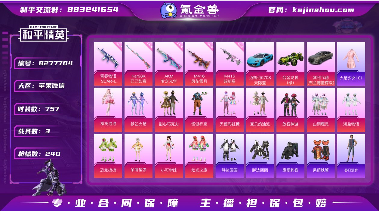 实名: 可修改 时装数: 757 载具数:...
