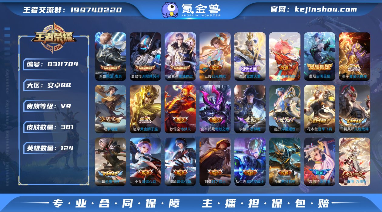 【WZX4043】贵族9/皮肤381/典藏...