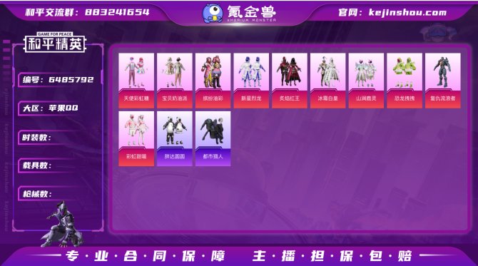 12粉5枪1载具
【珍稀数量】5 【套装数...