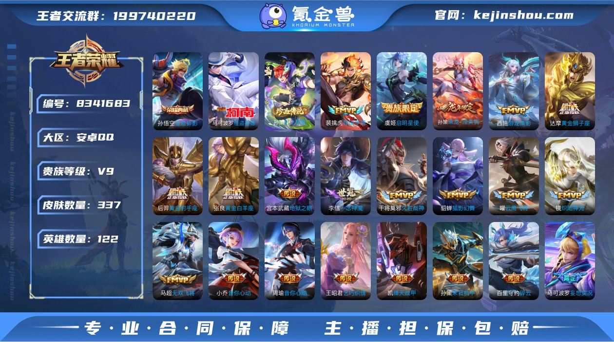 可二次337皮肤122英雄V9~1典藏2珍...