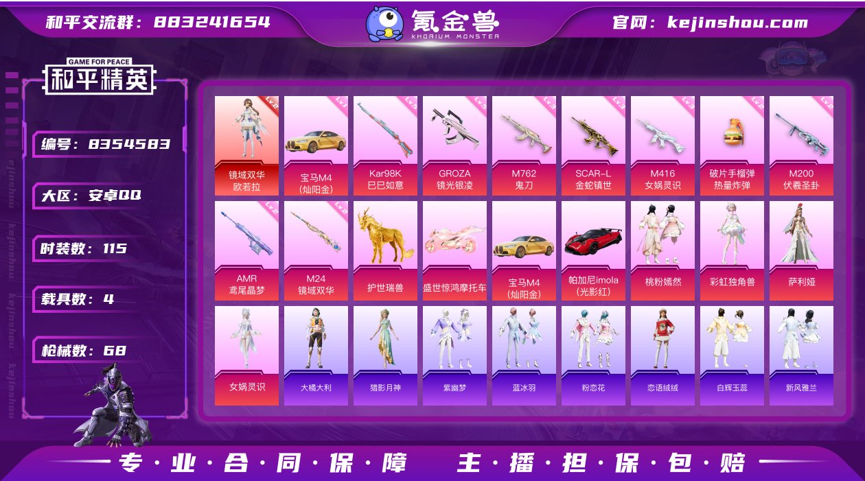 实名: 可修改 时装数: 115 载具数:...