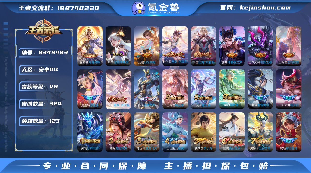 AL600791皮肤数324 典藏皮肤数1...