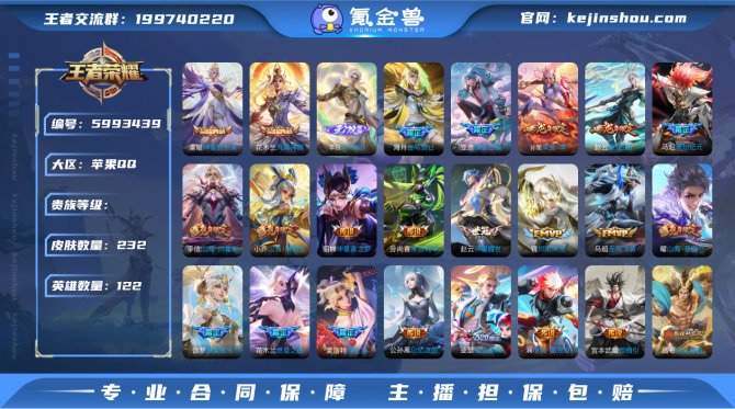 XY iOS【V9 232皮肤2典藏1无双...