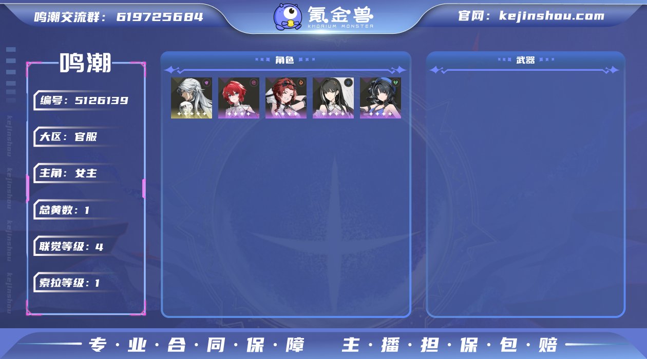 总黄数: 1 联觉等级: 4 拥有五星共鸣...