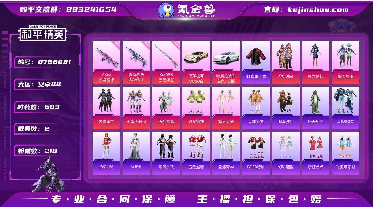 实名: 可修改 时装数: 603 载具数:...