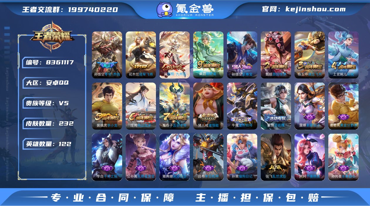 MWZ99809【232皮肤4传说V5】安...