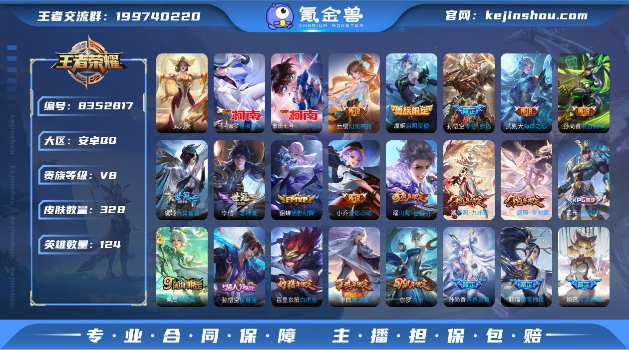 实名: 可修改 贵族等级: V8 英雄数:...
