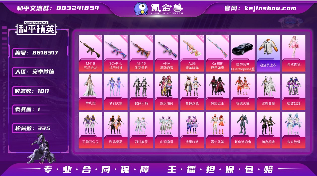 实名: 可修改 时装数: 1011 载具数...
