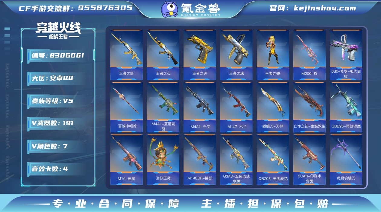 实名: 可修改 v武器数: 191 王者武...