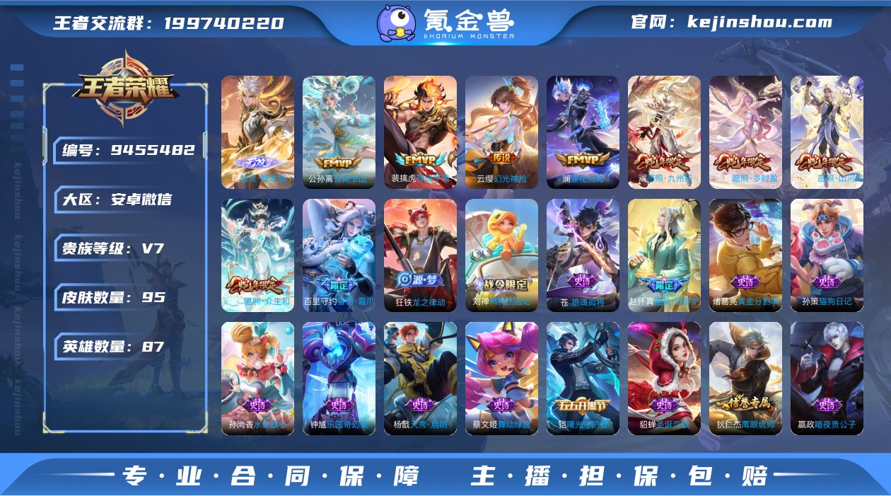 【1无双8传说】安卓V区-87英雄-95皮...