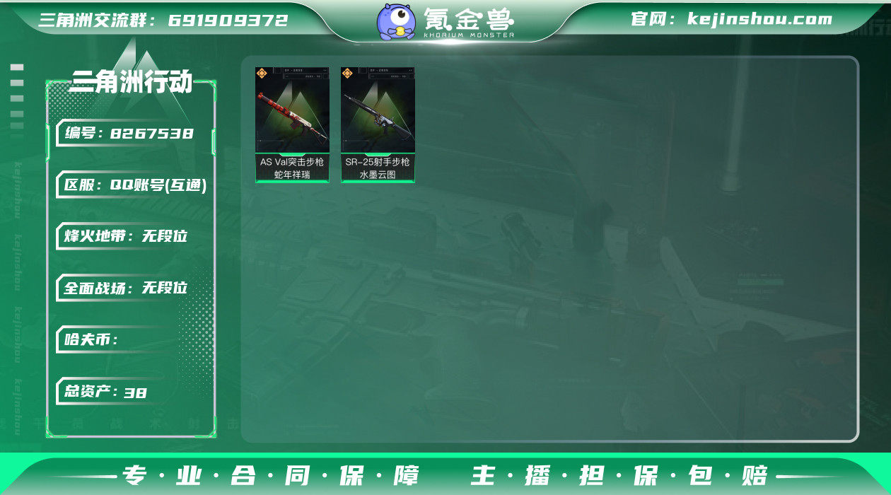 DSJ251 行动等级47 总资产38M ...