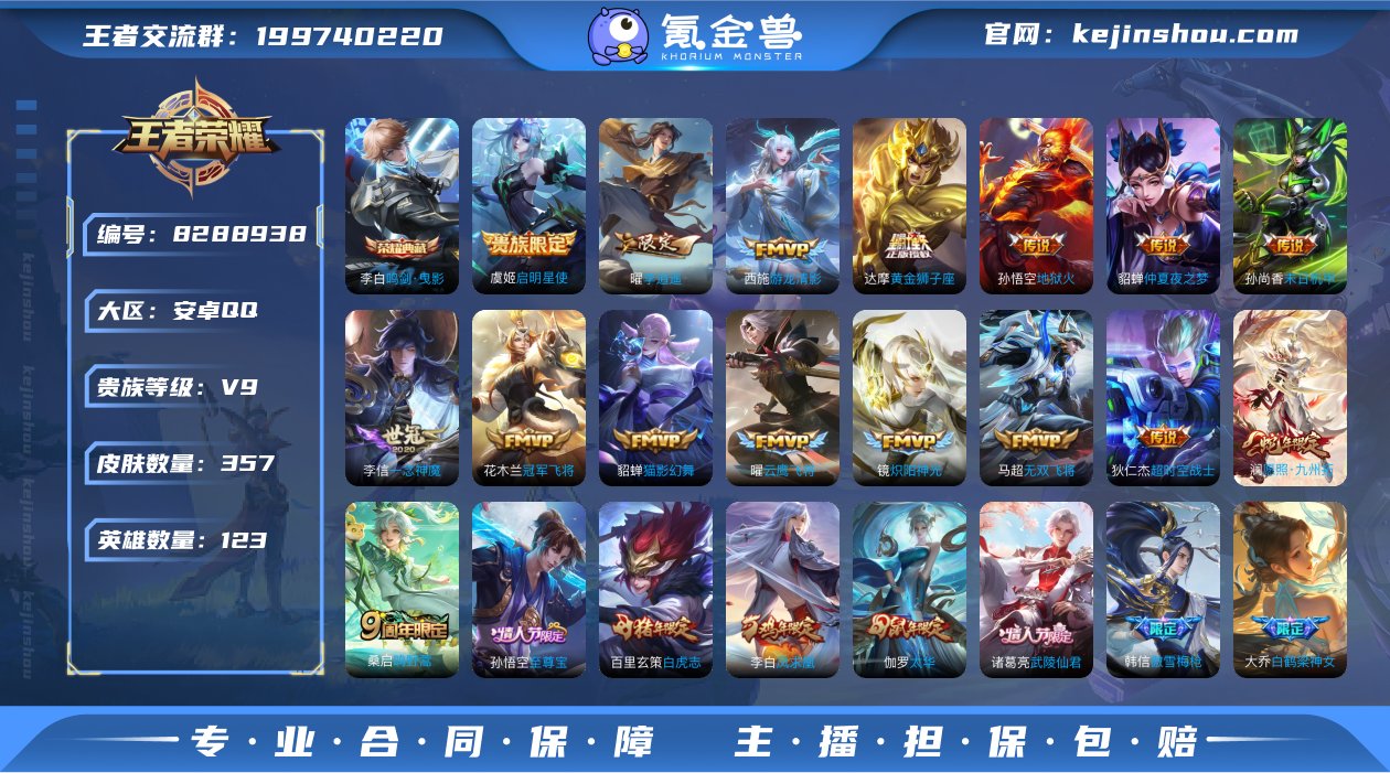 实名: 可修改 贵族等级: V9 英雄数:...