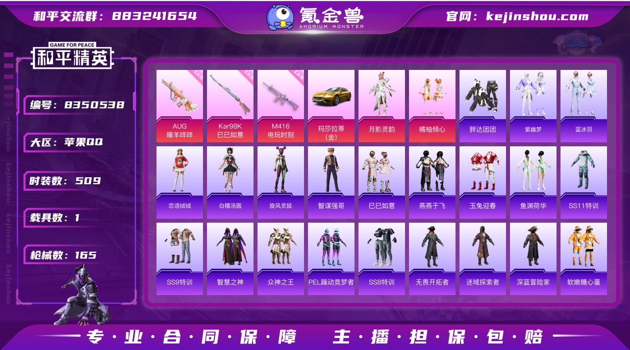 实名: 可修改 时装数: 509 载具数:...