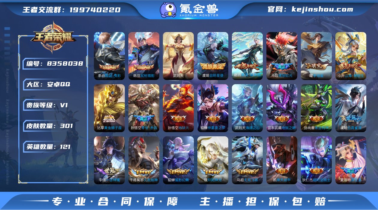 【WZN4108】贵族0/皮肤301/典藏...