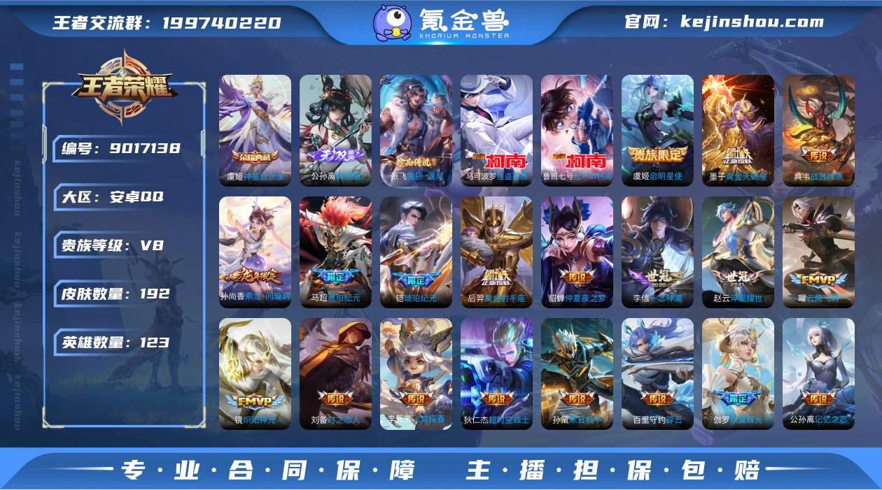 实名: 可修改 贵族等级: V8 英雄数:...