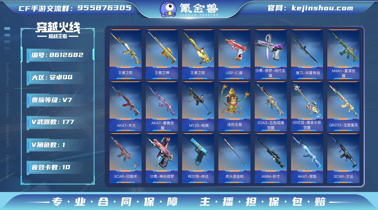 实名: 可修改 v武器数: 177 王者武...