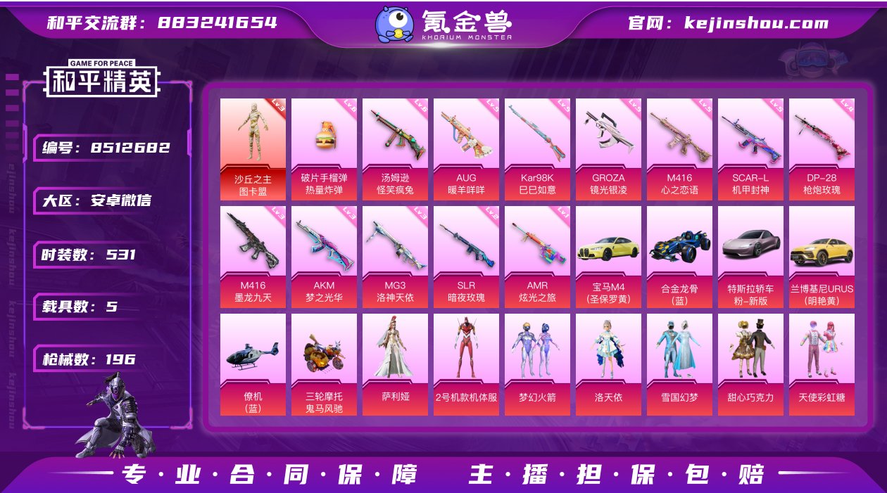 实名: 不可修改 时装数: 531 载具数...