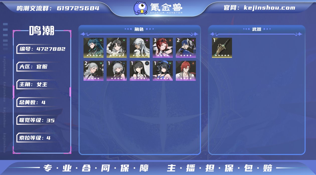 总黄数: 4 联觉等级: 35 拥有五星共...