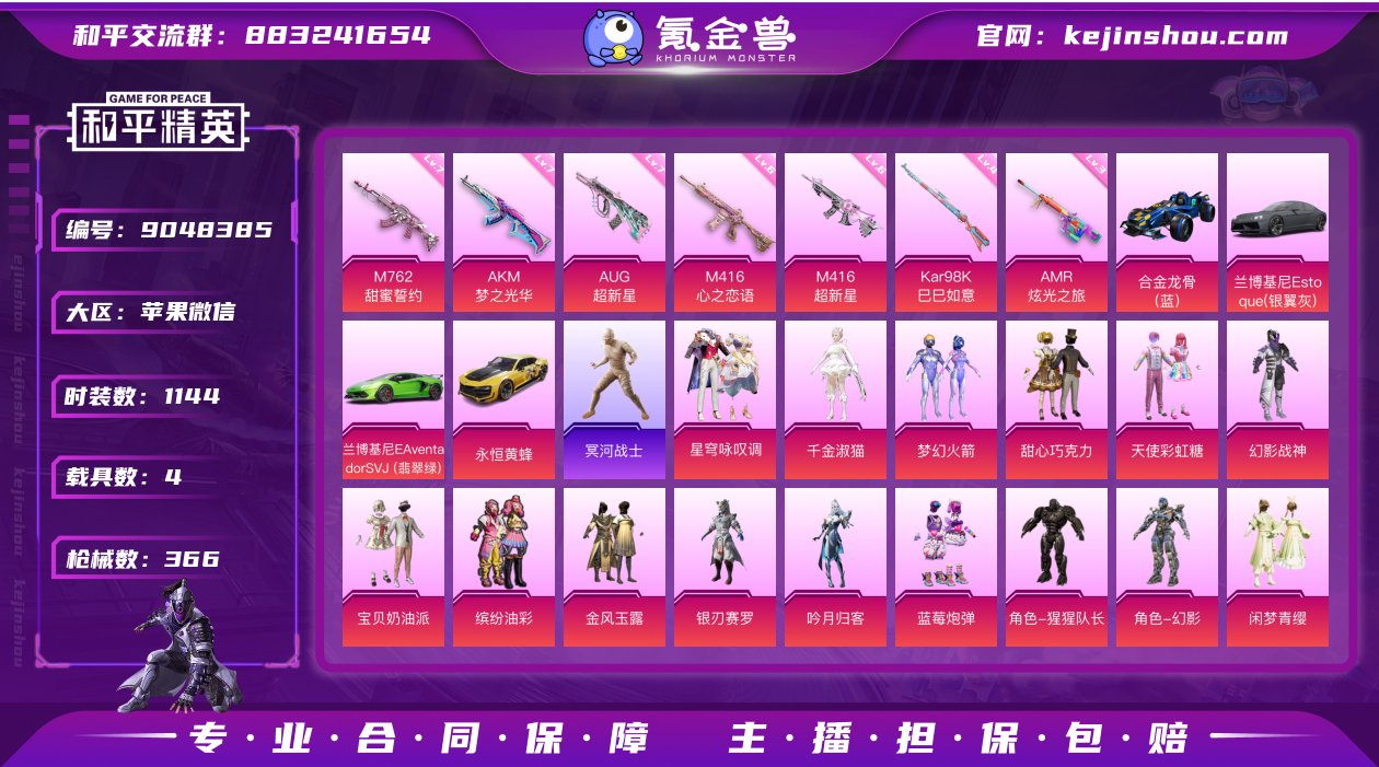 实名: 可修改 时装数: 1144 载具数...
