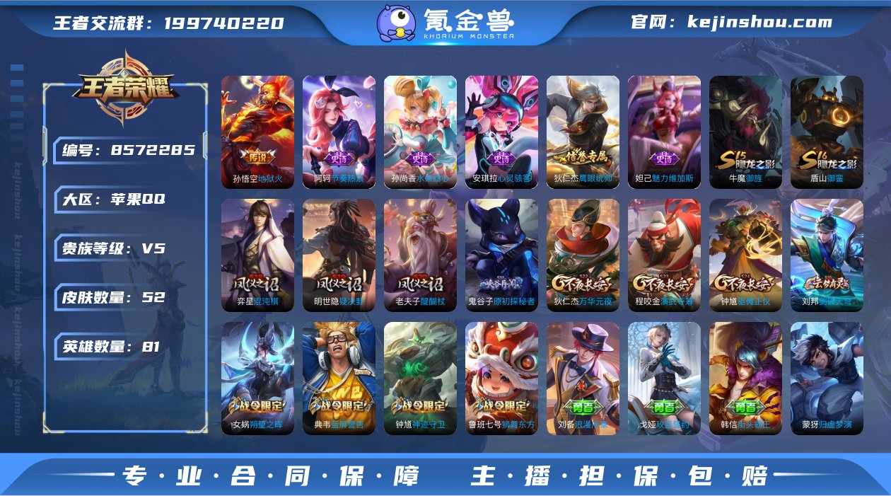 实名: 可修改 贵族等级: V5 英雄数:...