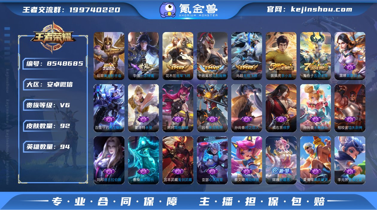 实名: 可修改 贵族等级: V6 英雄数:...