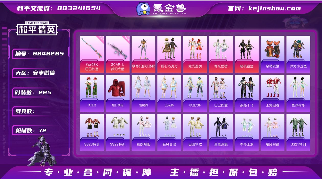实名: 可修改 时装数: 225 枪械数:...