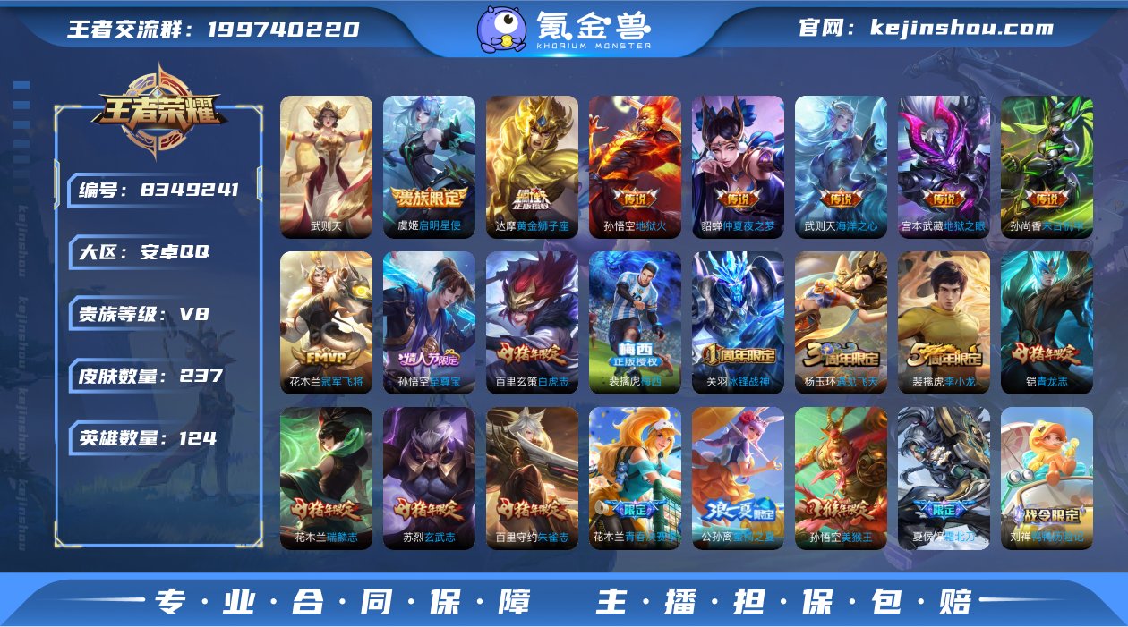 实名: 可修改 贵族等级: V8 英雄数:...