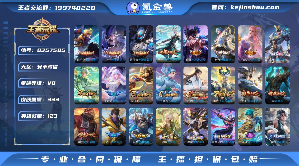 实名: 可修改 贵族等级: V8 英雄数:...