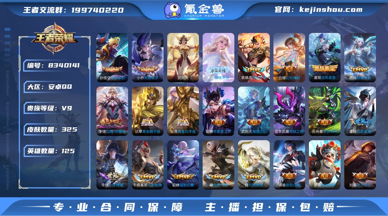 实名: 可修改 贵族等级: V9 英雄数:...