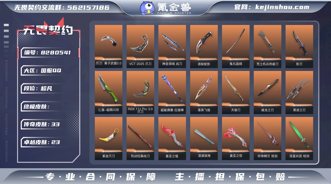 "亮点：多刀皮 4套装 多t0主战武器 精...