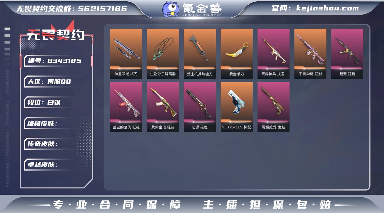 L185453   无畏契约/67级/白银...