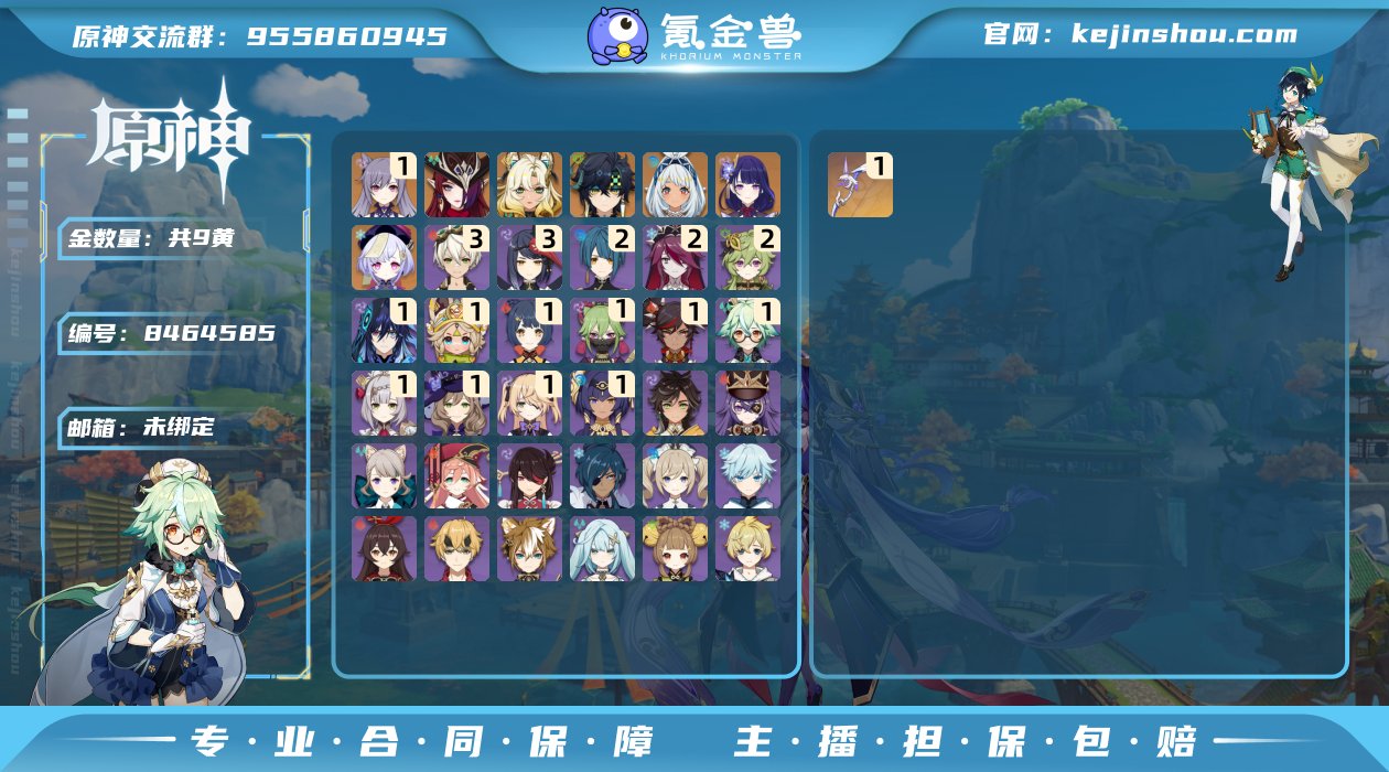 邮箱: 未绑定 总黄数: 9 冒险等级: ...