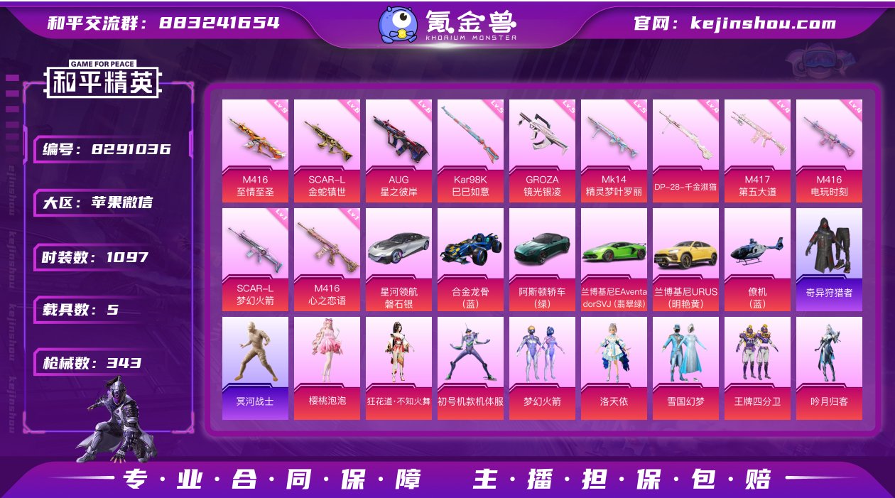 实名: 可修改 时装数: 1097 载具数...