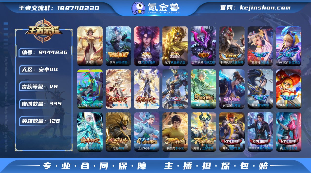 贵族V8 荣耀典藏1 传说皮肤13 史诗皮...
