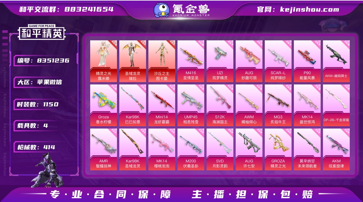 实名: 可修改 时装数: 1150 载具数...