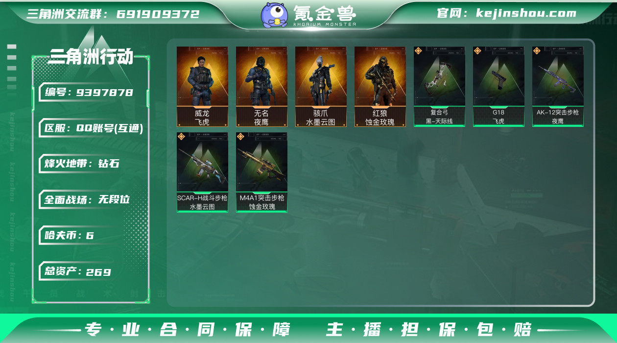 hf6124 总资产269m+纯币6m+饰...