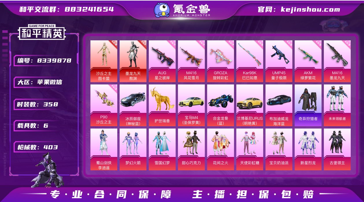 【2红装19粉装8特效枪6载具】4级红装图...