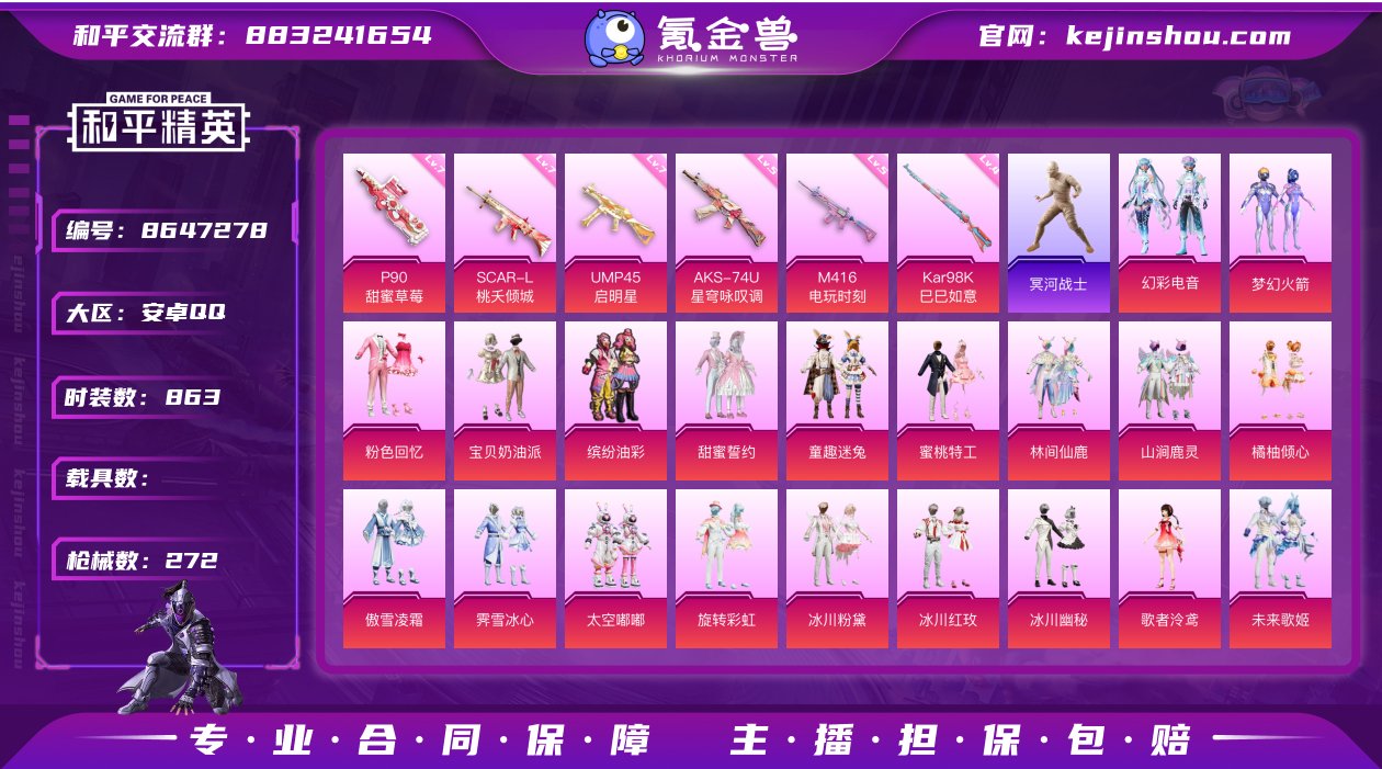 实名: 不可修改 时装数: 863 枪械数...
