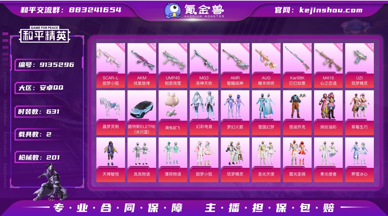 实名: 可修改 时装数: 631 载具数:...