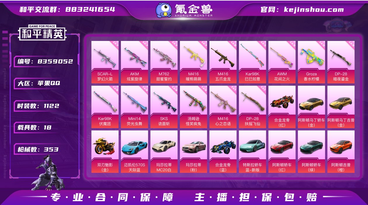 实名: 可修改 时装数: 1122 载具数...