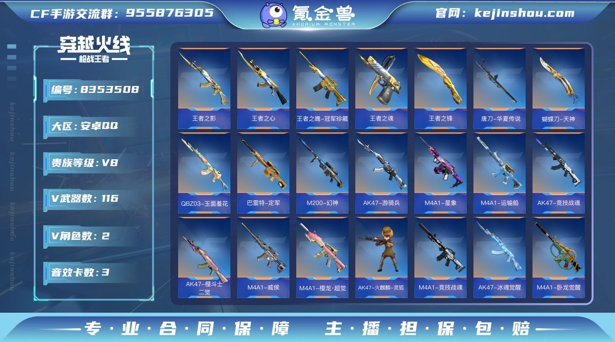 实名: 可修改 v武器数: 116 王者武...